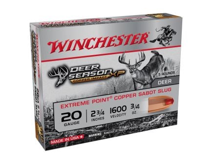 Winchester Deer Season XP Copper Impact 2.75" 1 oz 20 Gauge Sabot Slug 5 Rounds