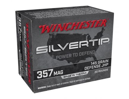 Winchester Silver Tip 145 gr JHP .357 Magnum Ammunition 20 Rounds