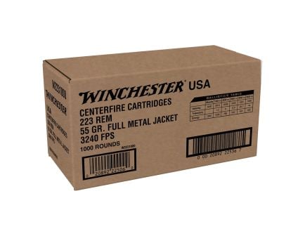 Winchester USA .223 Remington 55 gr FMJ 1000rds/Box