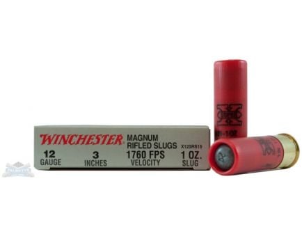 Winchester 12ga 3" 1oz  Rifled Slug Ammunition 5rds - 123RS15