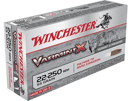 Winchester 22-250 55gr PSP Ammunition 20rds - X22250P
