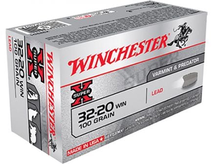 Winchester 32-20 Winchester 100gr LRN Super X Ammunition 50rds - X32201