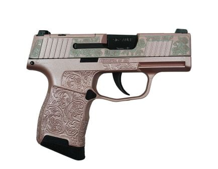 Sig Sauer P365 Optic-Ready Rose Gold & Roses 9mm 3.10" 10rds, Rose Gold