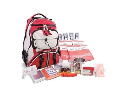 ReadyWise 11" x 7.50" x 17" Emergency Survival Kit Backpack, Red