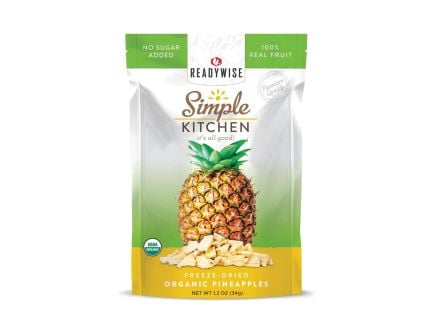 ReadyWise Simple Kitchen Organic Freeze Dried Pineapple, 1.2 oz