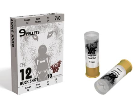ZSR 12 Gauge Shotshells 2-3/4" 00 Buckshot 9 Pellet 200rd