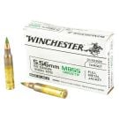 Winchester M855 62 gr FMJ Green Tip 5.56x45mm Ammunition 20 Rounds - USA855K