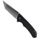 Kronos Brazen Tactical Satin Tanto Folding Knife, Black - PSA-638-1