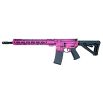 PSA Custom 16" Mid 5.56 Nato 1/7 Nit 13.5 M-Lok Rifle W/3.5lb Flatbow FCG, Battle Pink