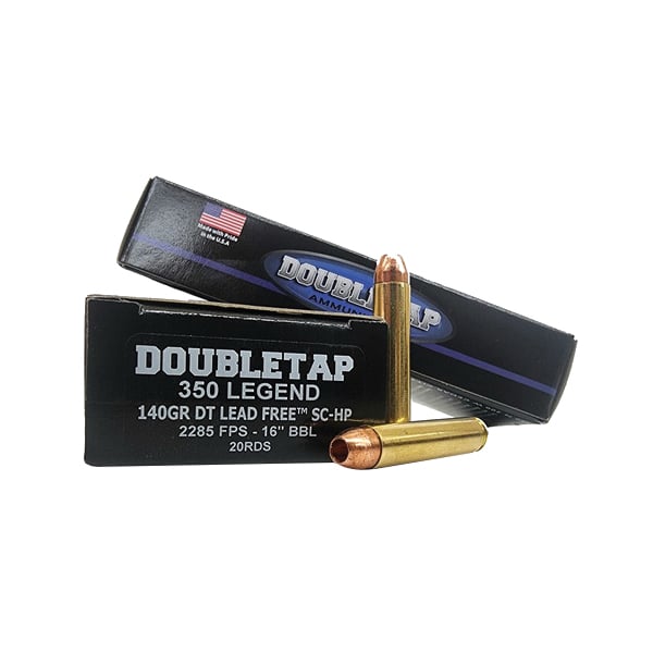 Double Tap DT Lead Free Rifle Ammunition 350 Legend 140gr SC-HP 2285 fps 20/ct - No Credit Card Fees - Low, flat rate shipping