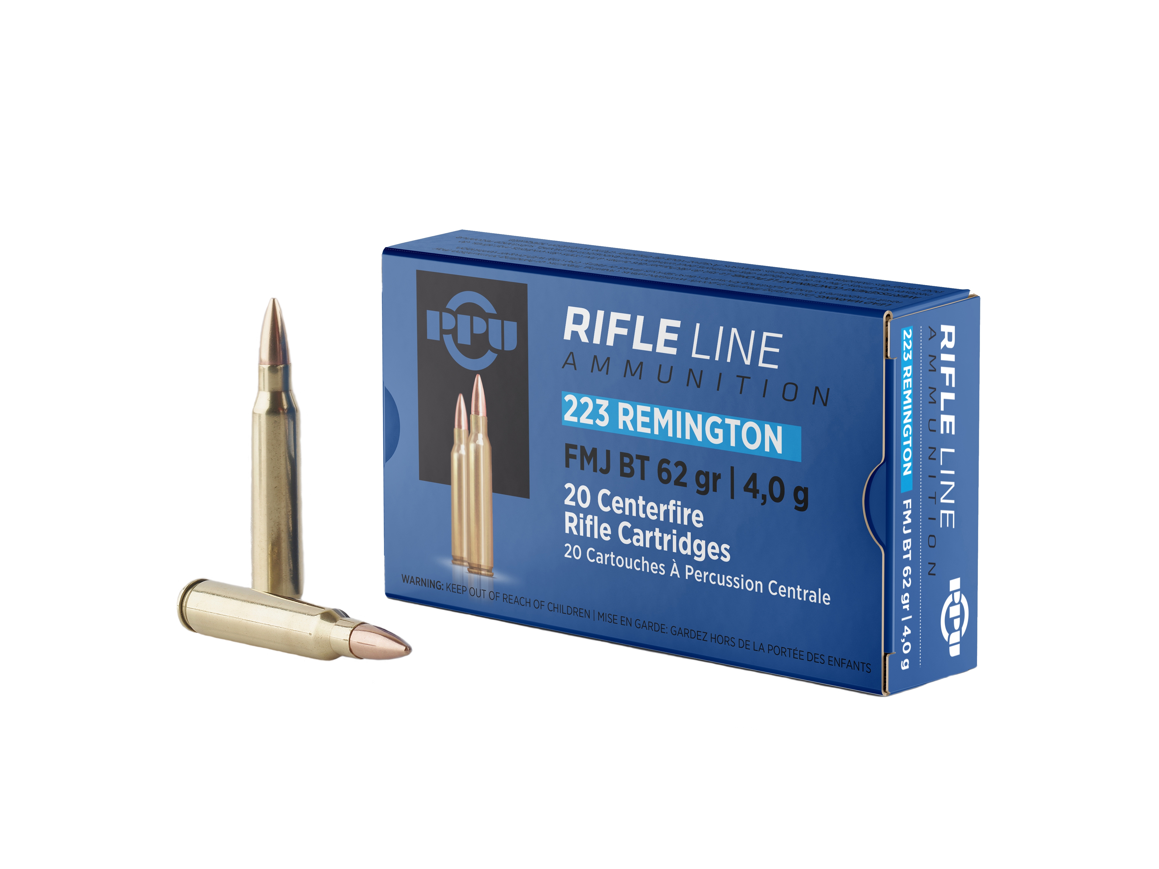 Prvi Partizan .223 Remington FMJ BT 62 gr 20 Rounds Ammunition - PP223F2
