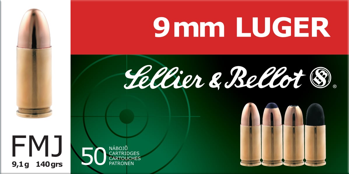 Seller & Bellot Subsonic Pistol Ammunition 9mm Luger 140 gr FMJ 1001 fps 50/ct - Flat Rate Shipping Under 30lbs! - No Credit Card Fees