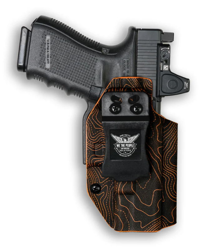We The People Holsters Glock 19 / 19X / 45 / 23 (Gen1-4) / 32 / 44 (Red Dot Ready) Holsters, Topographic Orange