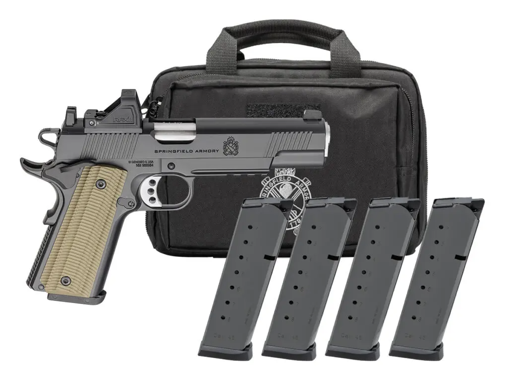 SPRINGFIELD 1911 OPERATOR AOS – 45 ACP 5″ 8RD 4 MAGS GEAR PAC - No Credit Card Fees - Low, flat rate shipping