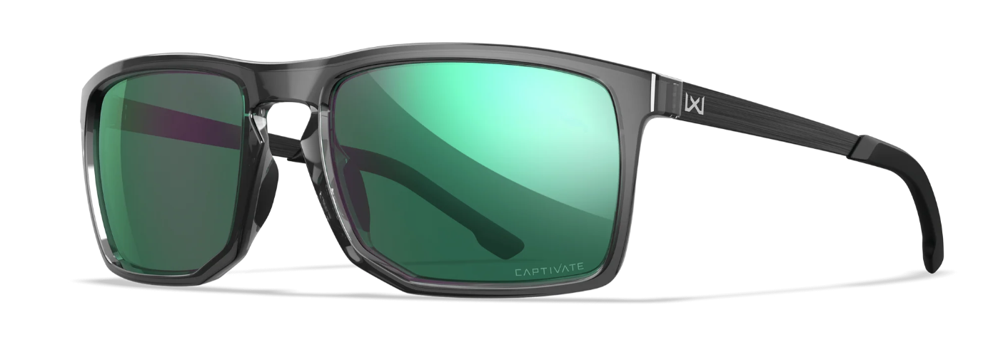 WILEY X Axe Captivate, Crystal Gray - Green Mirror