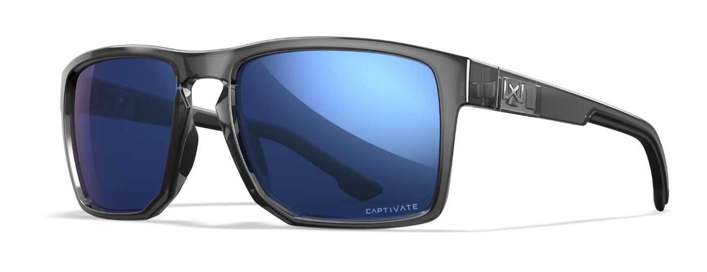 WILEY X Founder Captivate, Crystal Gray - Blue Mirror