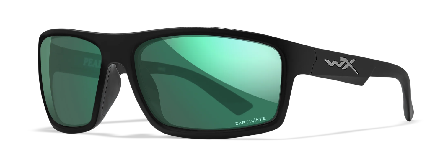 WILEY X Peak Captivate, Matte Black - Green Mirror