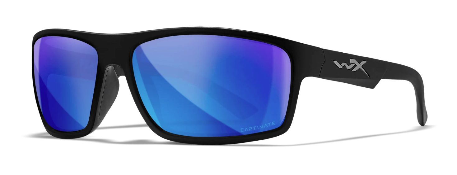 WILEY X Peak Captivate, Matte Black - Blue Mirror