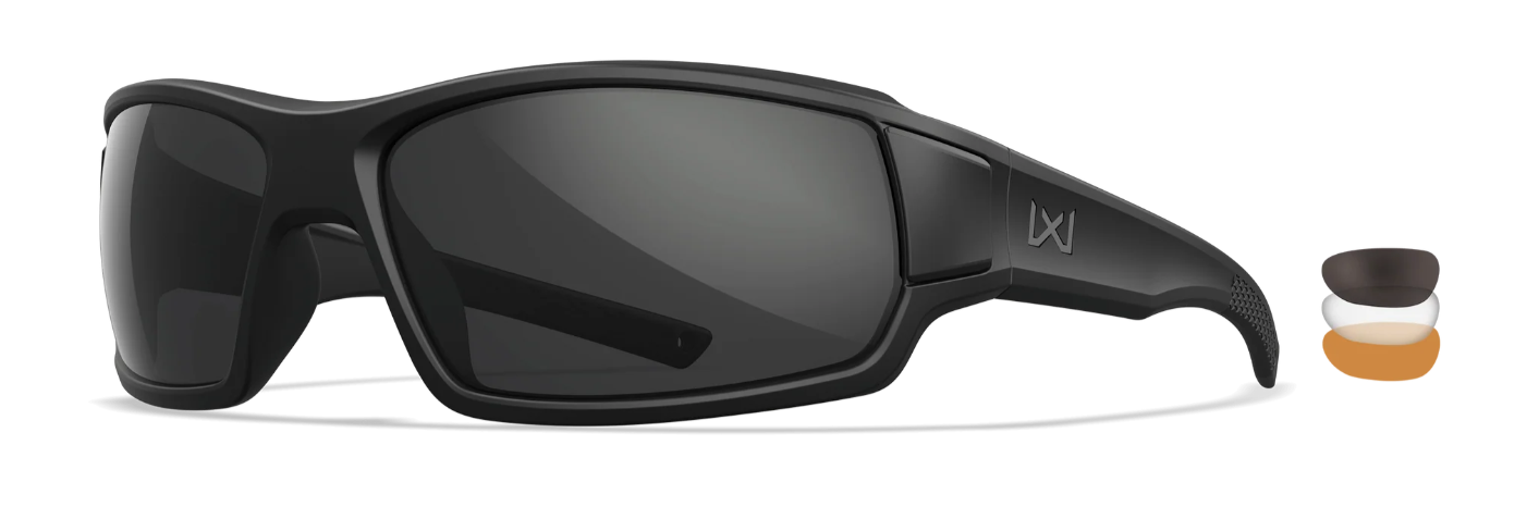 WILEY X Breach 2.5 XL - Matte Black - Gray/Clear/Rust