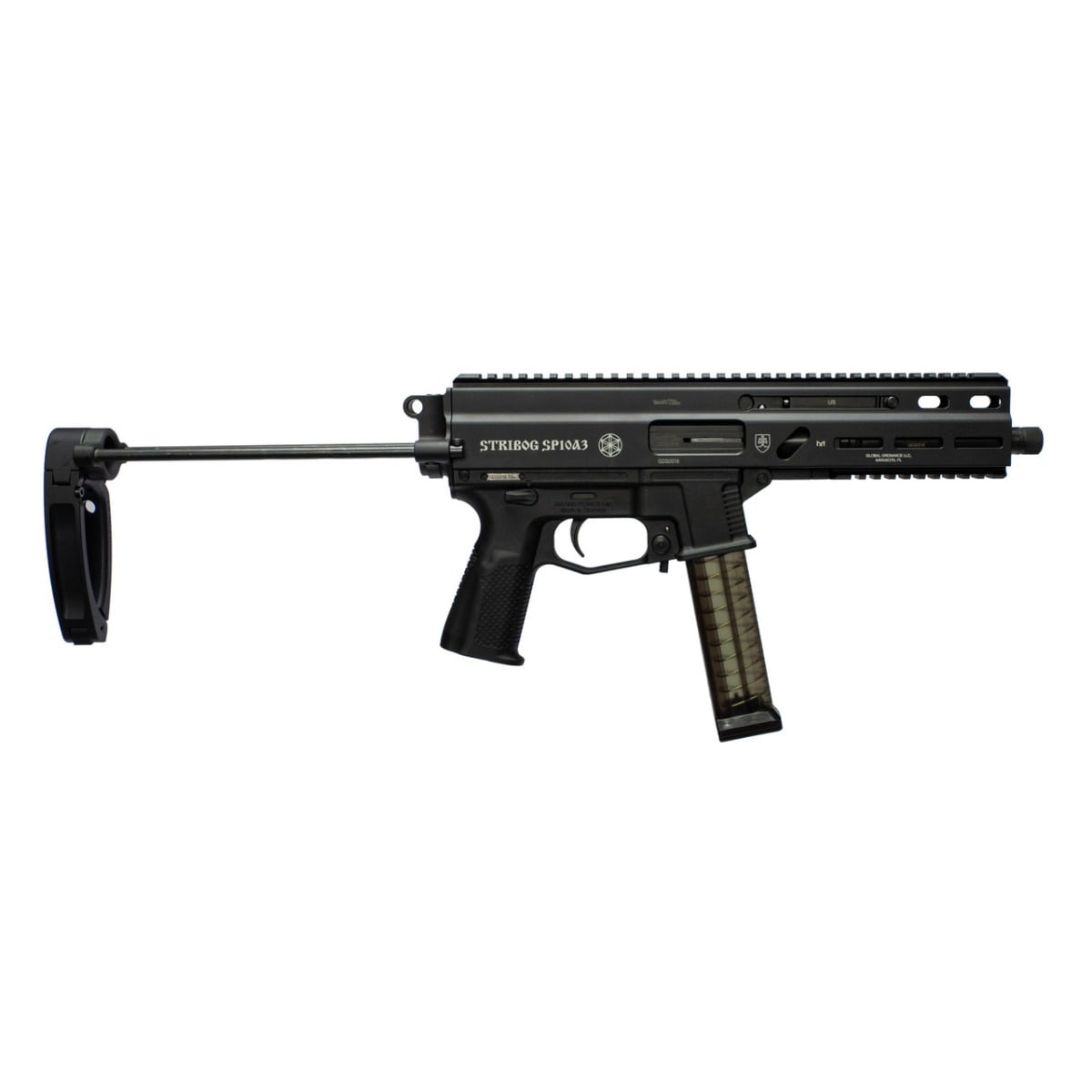 Grand Power Stribog SP10A3 8" 10mm Sub Pistol PDW Tailhook Brace
